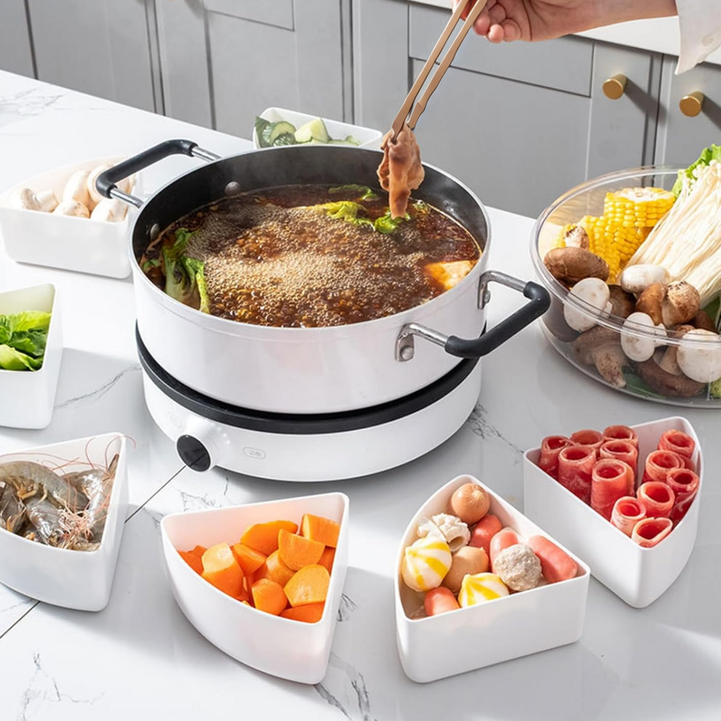 Contenedor 5 Divisiones Hermética Blanca