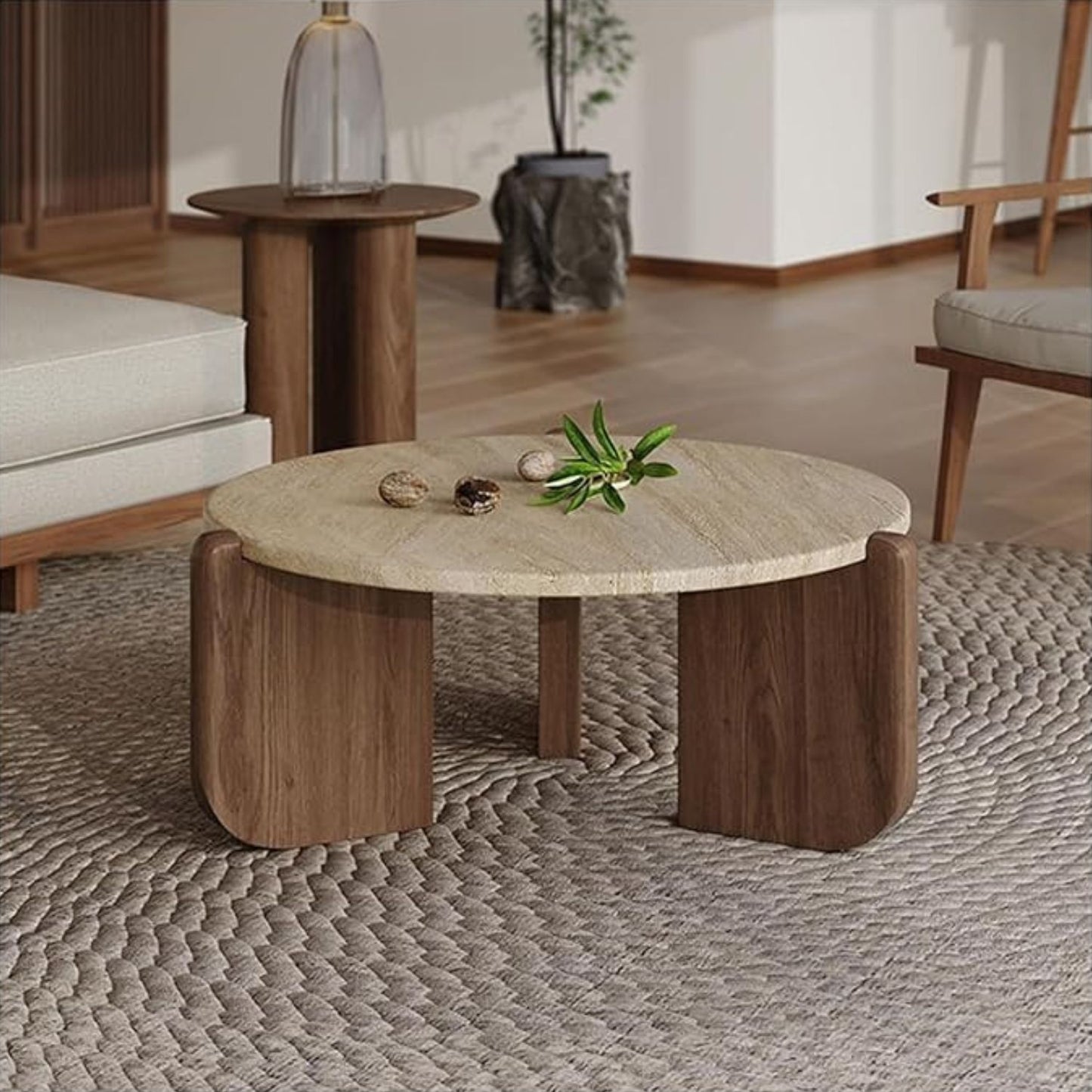 Mesa de Centro Terra Color Nuez Doble