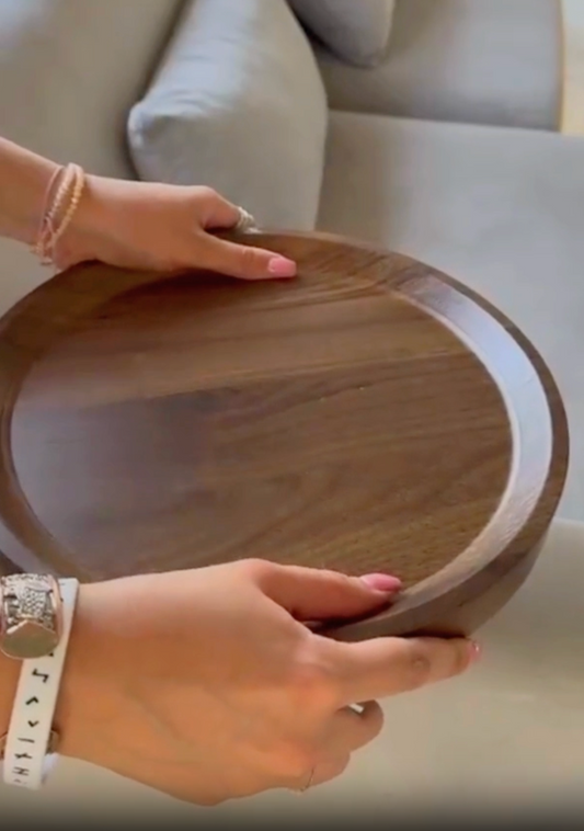 Mesa Para Sofá Gris Redonda