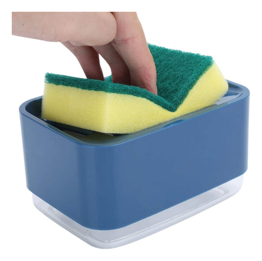 Soporte de Esponja con Dispensador Blanco