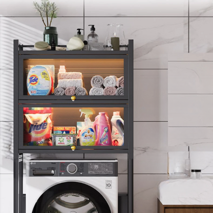 Estante de Lavandería Mueble Rack Negro