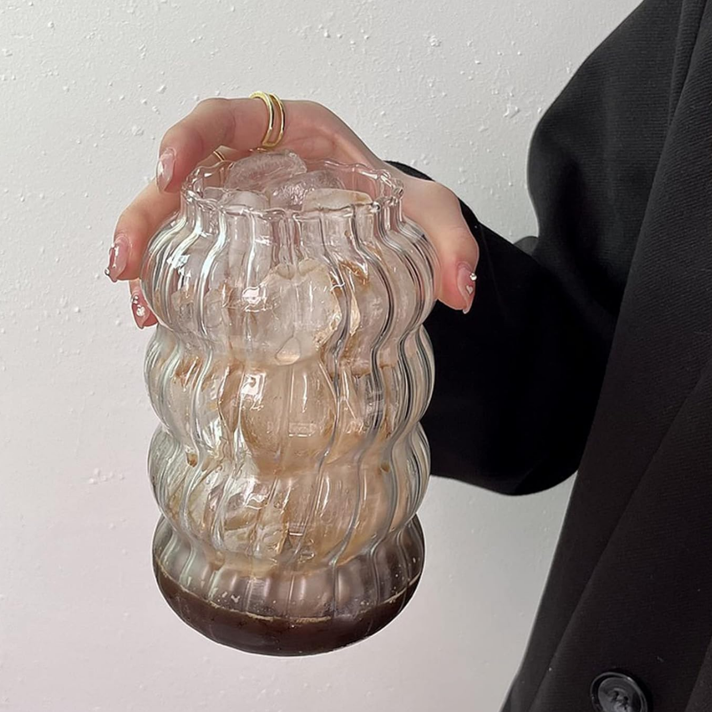 Set 2 Vasos Relieve con Bombilla 800ml