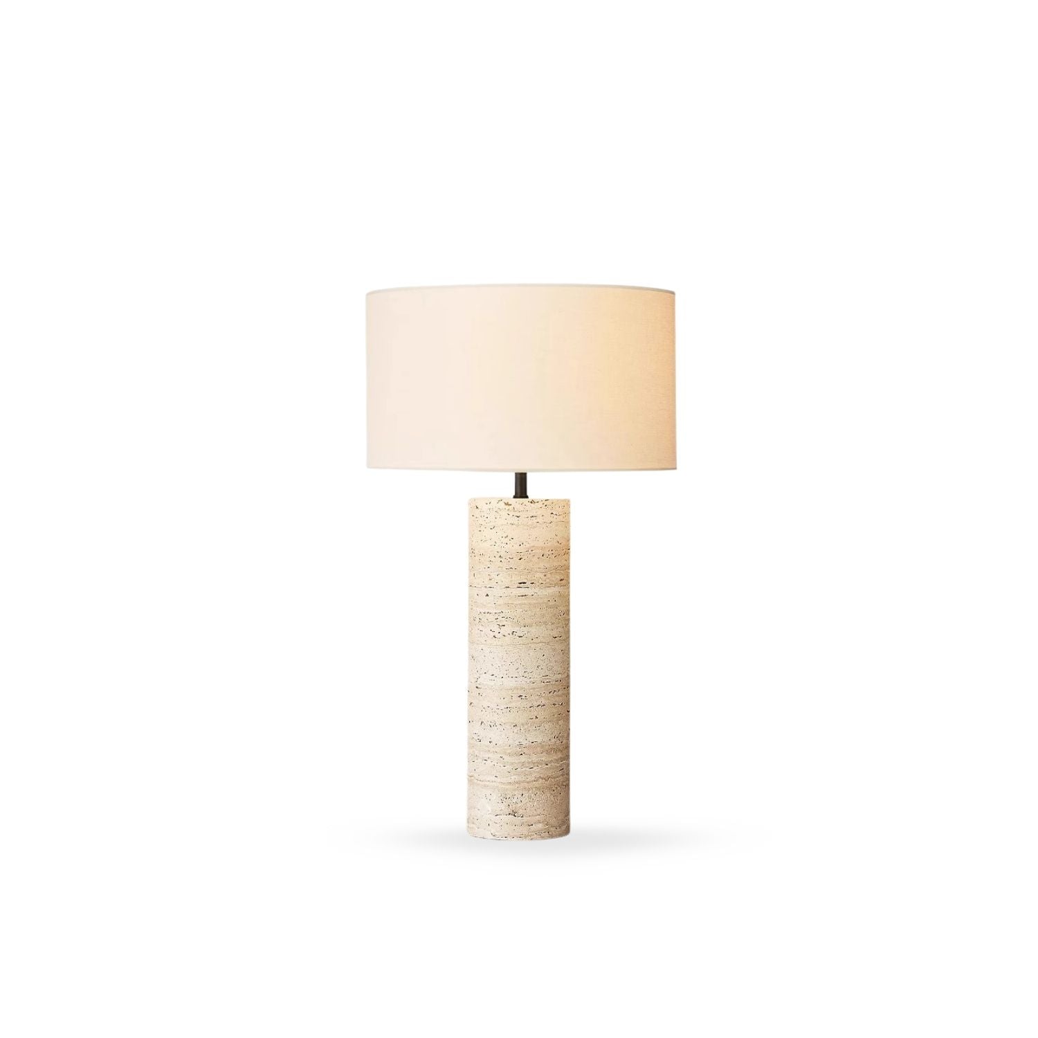 Lámpara de Mesa Piedra Nórdica Crema Mediana