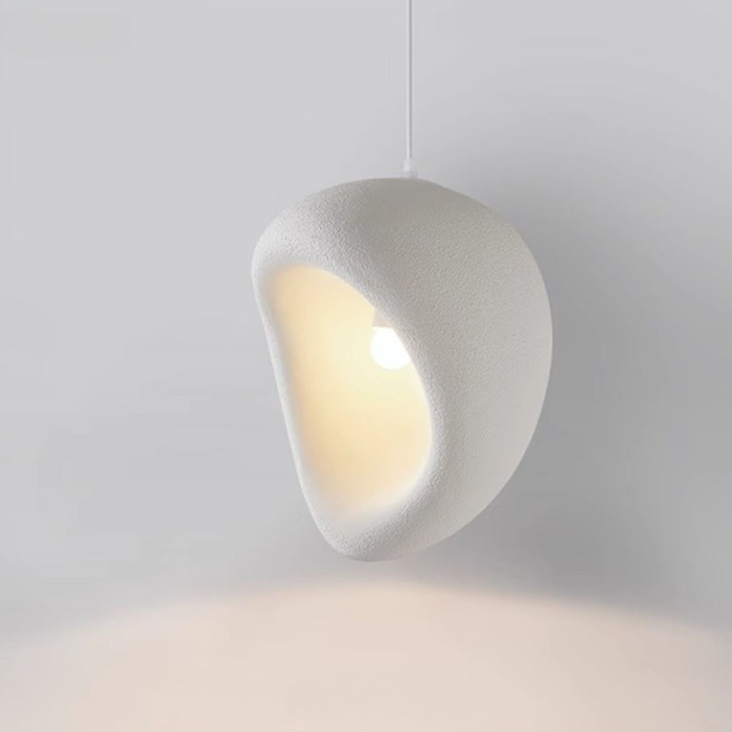 Lampara Colgante Japandi Zen Textura Ovo