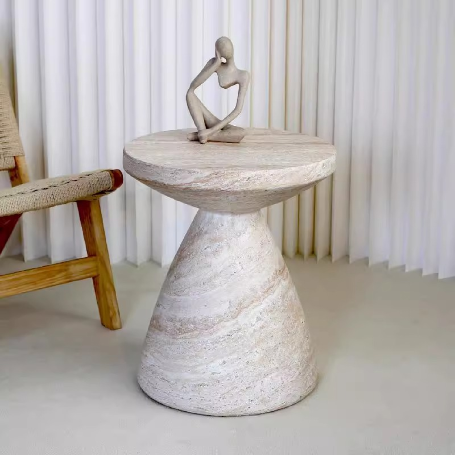 PREVENTA - Mesa Lateral Estilo Piedra Zahara