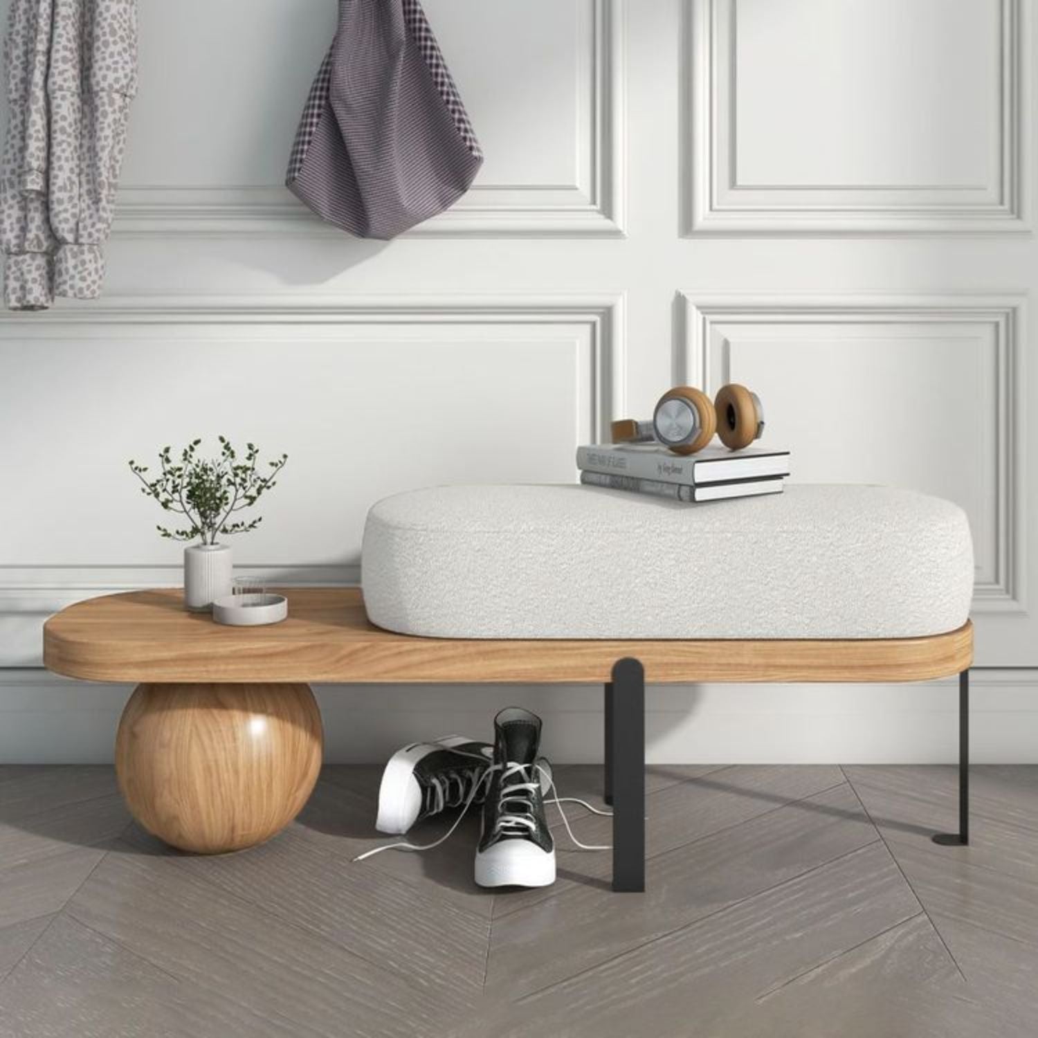 PREVENTA - Taburete Moderno Madera Maciza Ovalado