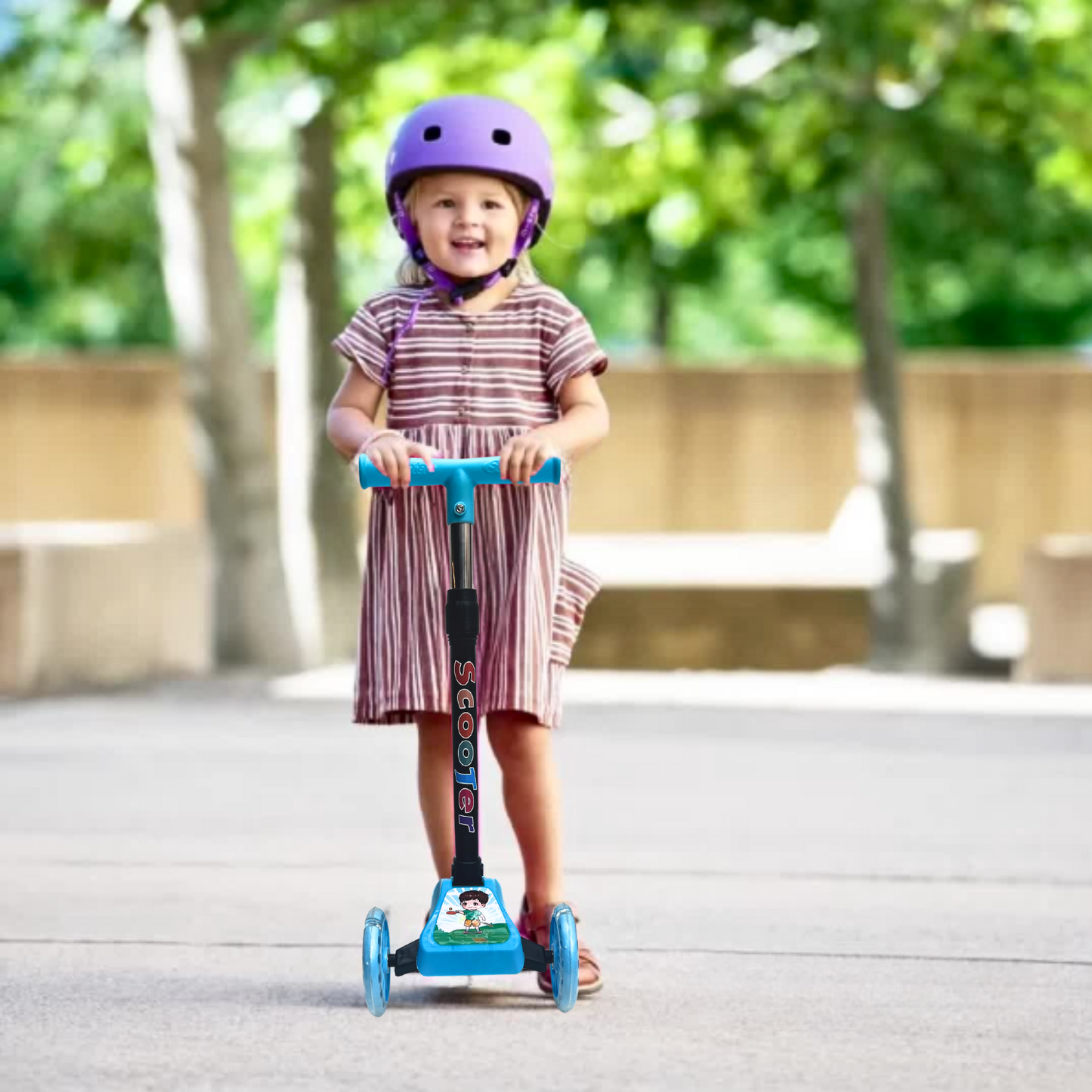 Scooter para Niños con Luces Azul