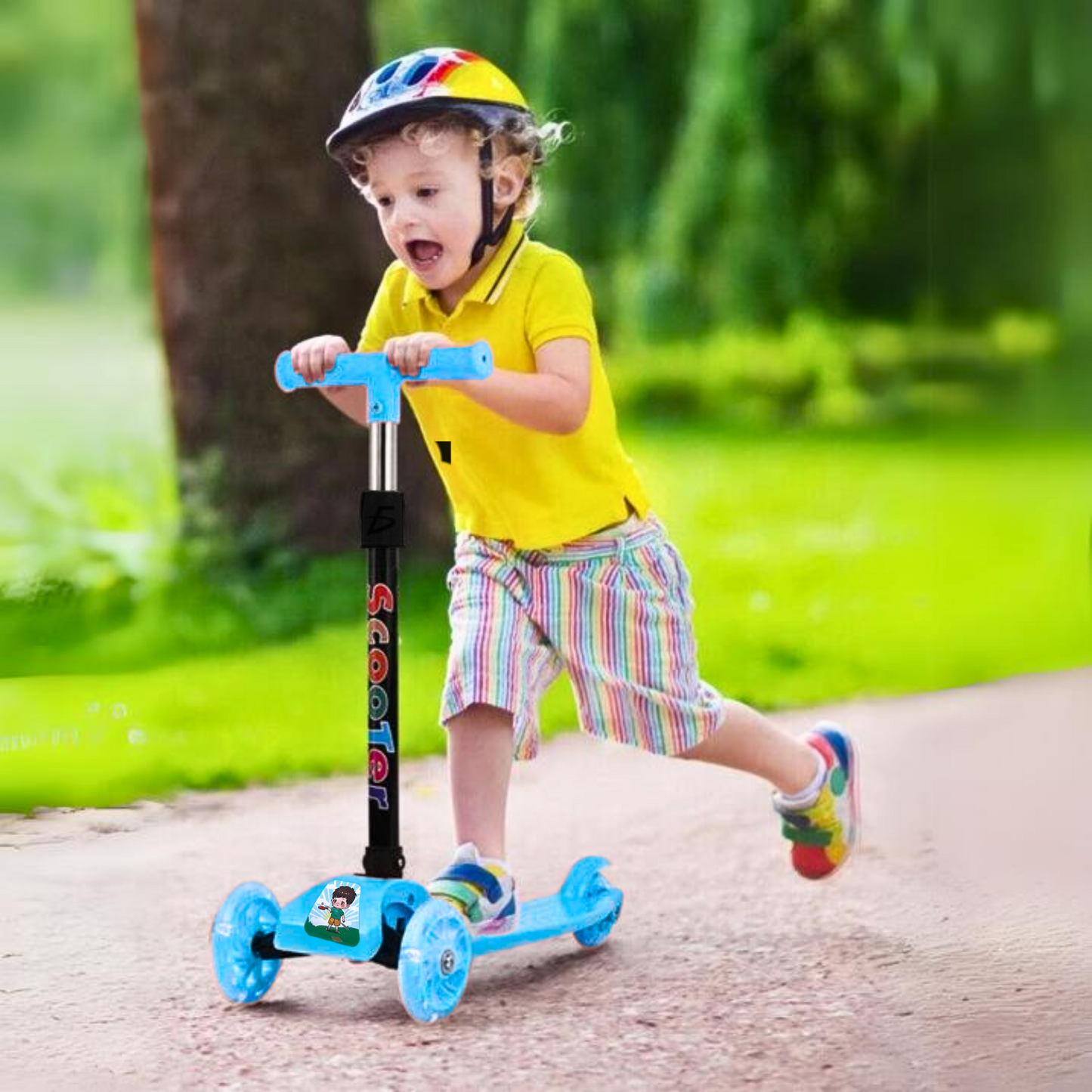 Scooter para Niños con Luces Azul