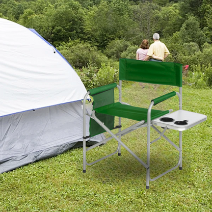 Silla Camping Plegable con Mesa