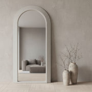 PREVENTA - Espejo Arco Escalonado Beige Cuerpo Entero 200x100cm