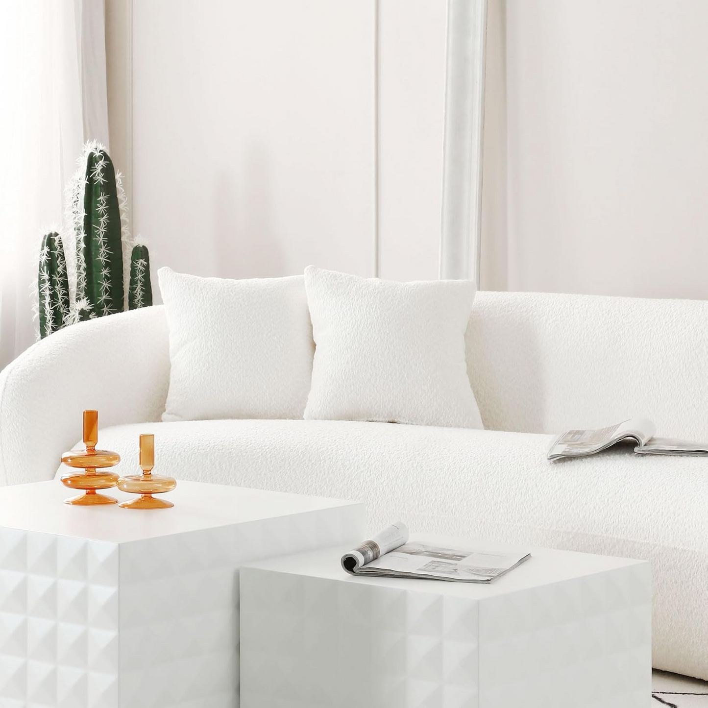 Sofá Curvo Estilo Moderno Sherpa 4 Cuerpos