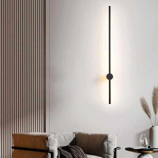 Lámpara De Aplique Linea 100cm Diseño A La Pared Minimalista Negro