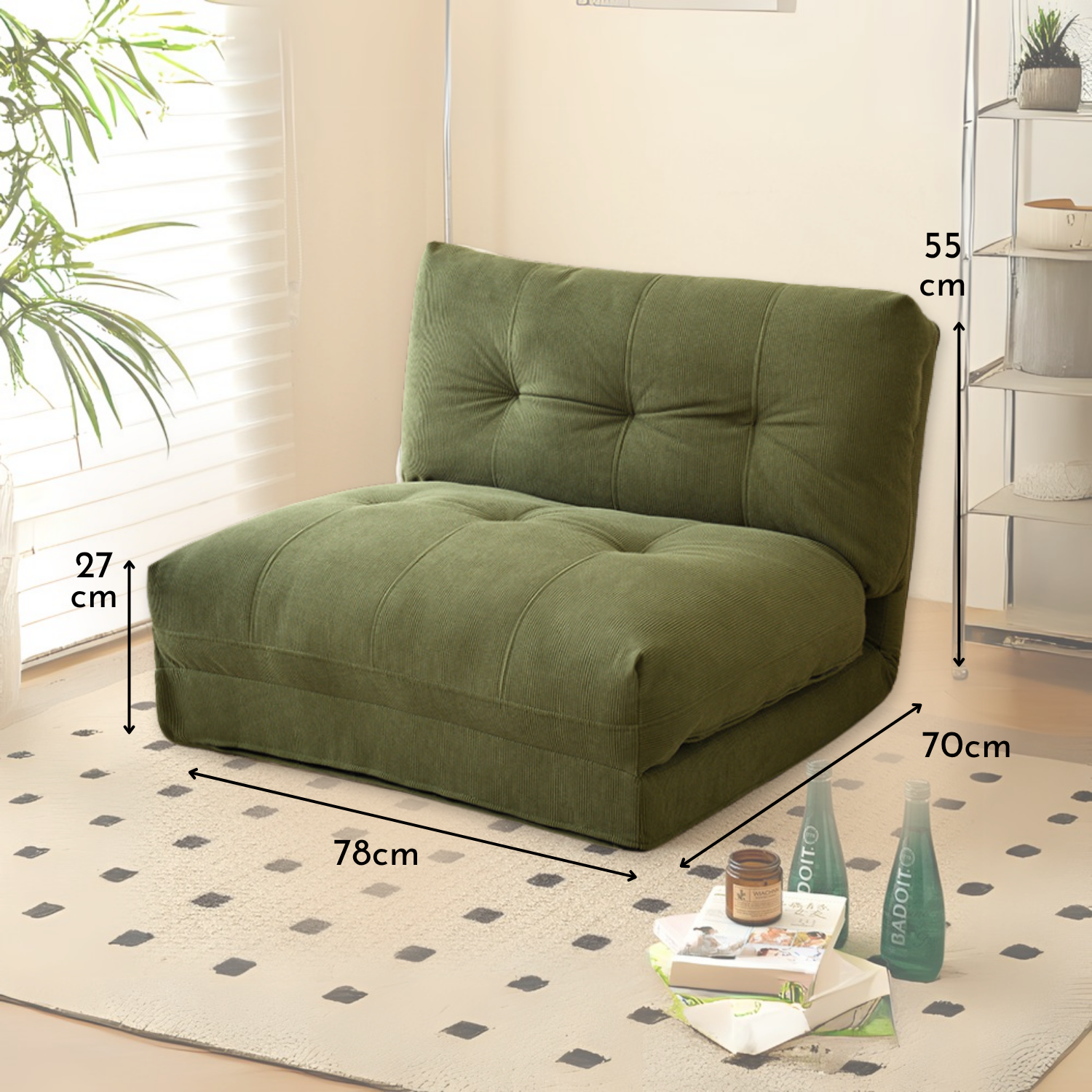 PREVENTA - Sofá Cama Plegable Verde