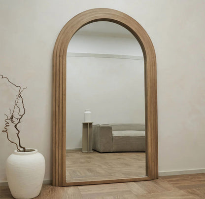 PREVENTA - Espejo Arco Escalonado Café Cuerpo Entero 200x100cm