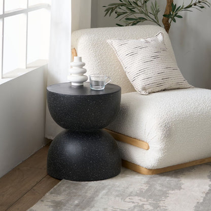 Mesa Lateral Piedra Luna Tempus Negro