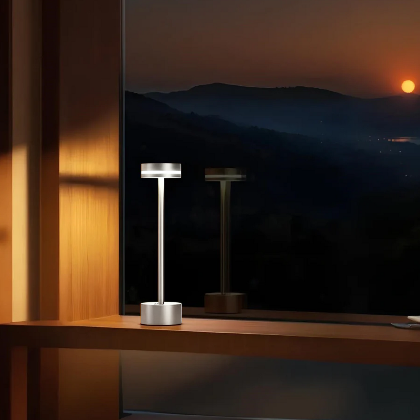 Lámpara Led Alta Recargable Plateado