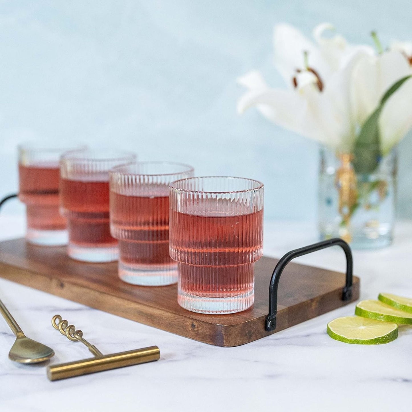 Set de 4 Vasos Highball Para Coctelería 180ml