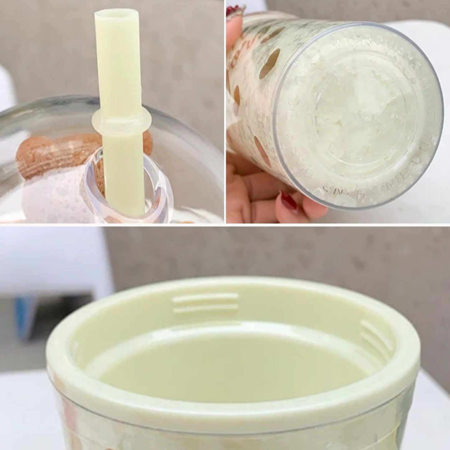 Vaso con Bombilla Hello Gorgeous 430ml Amarillo