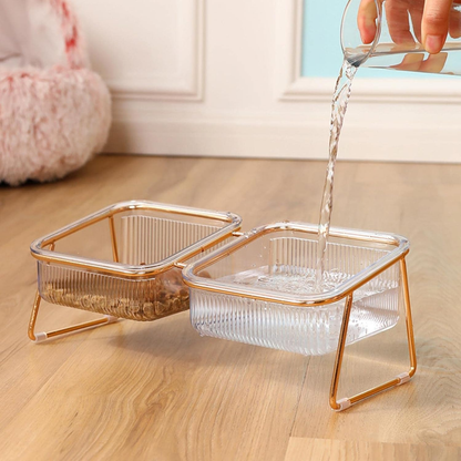 Plato para Mascotas Elevado Doble