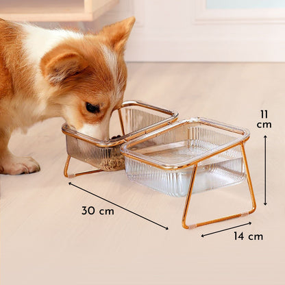 Plato para Mascotas Elevado Doble