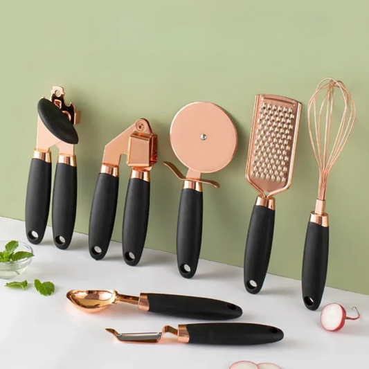 Set Utensilios de Cocina Metal Negro