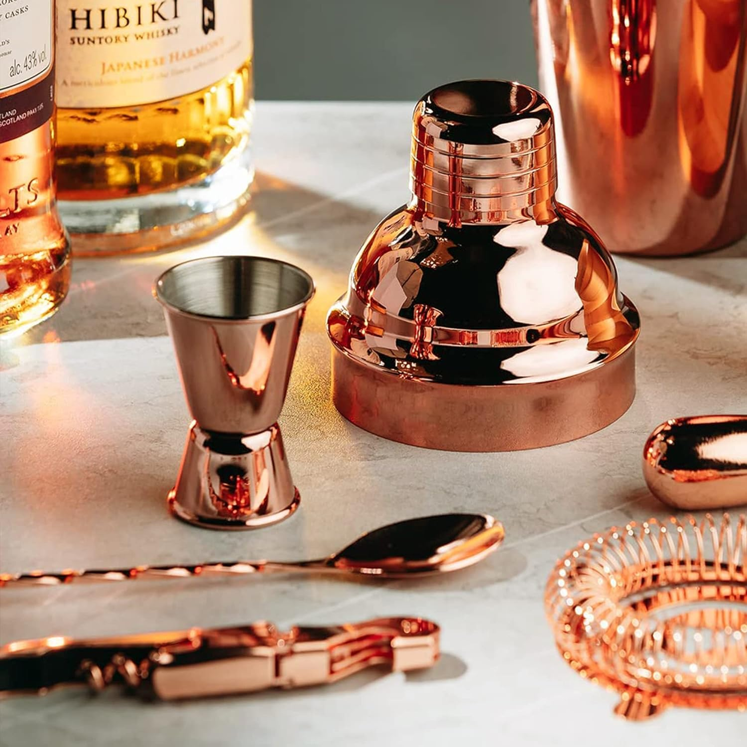 Set de Coctelería Rosa Premium con Soporte