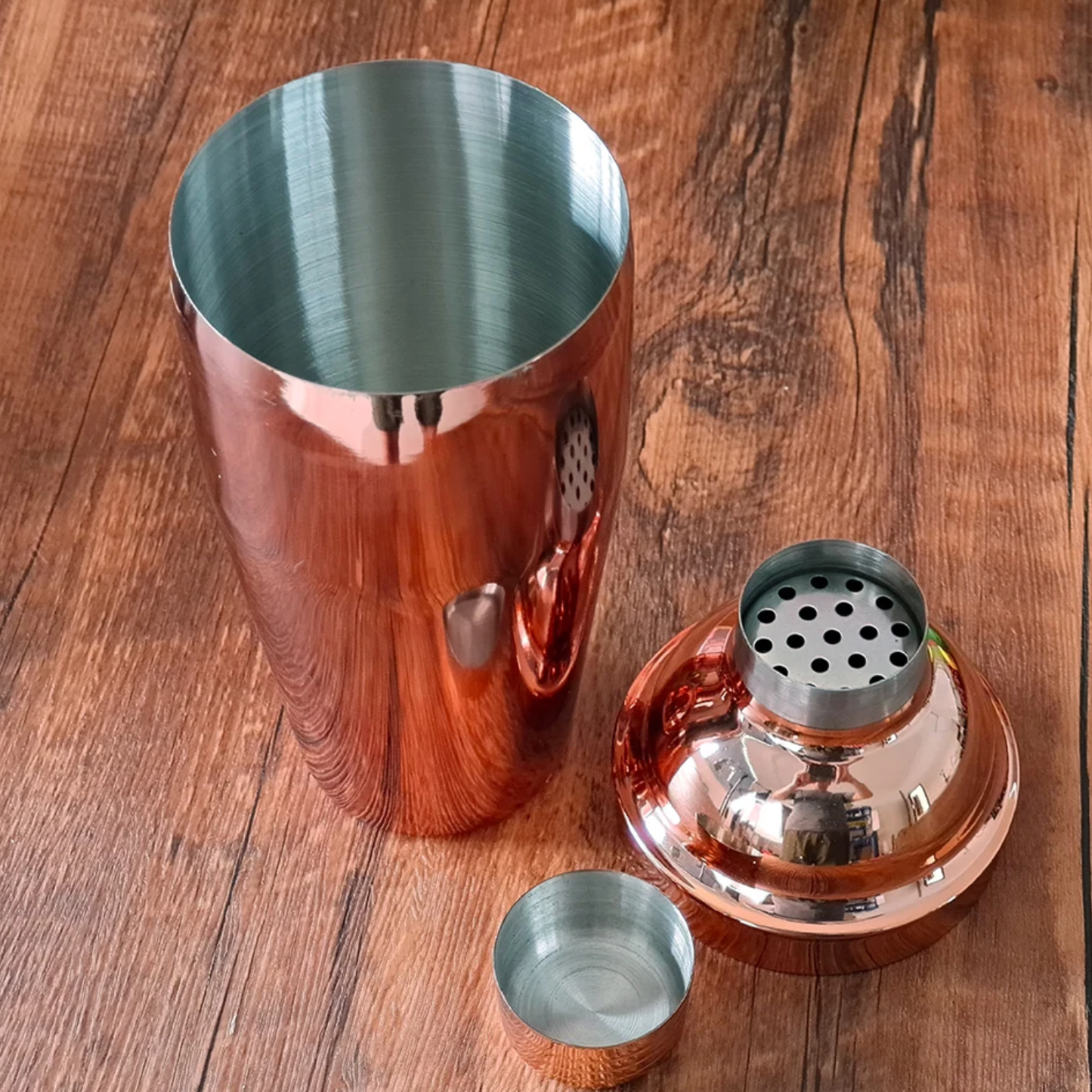 Set de Coctelería Metálico Rosa