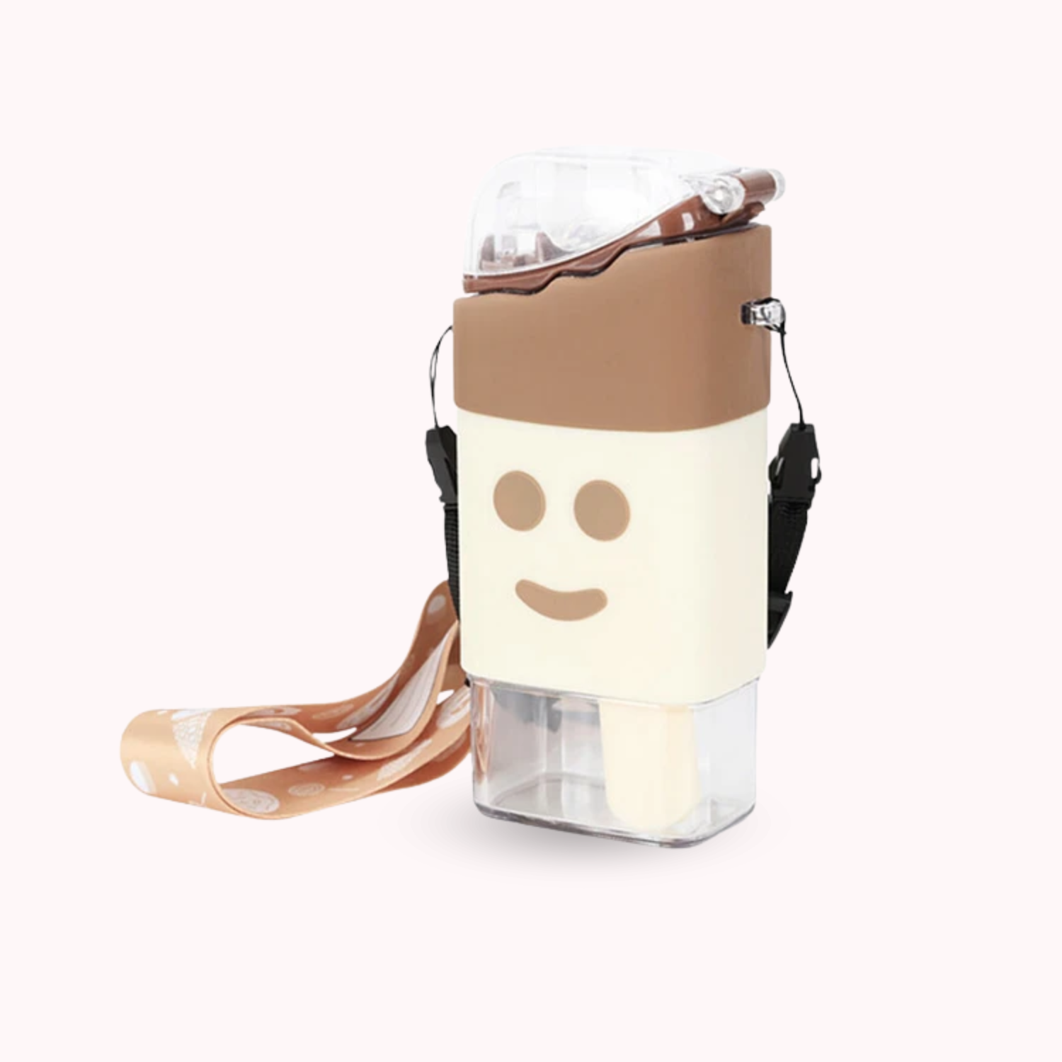 Botella De Agua Antiderrame Paleta Helado 380 Ml Blanco