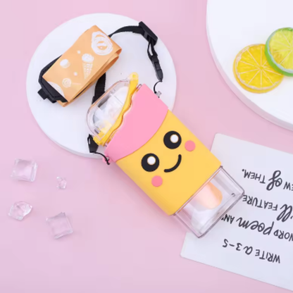 Botella De Agua Antiderrame Paleta Helado 380 Ml Amarillo