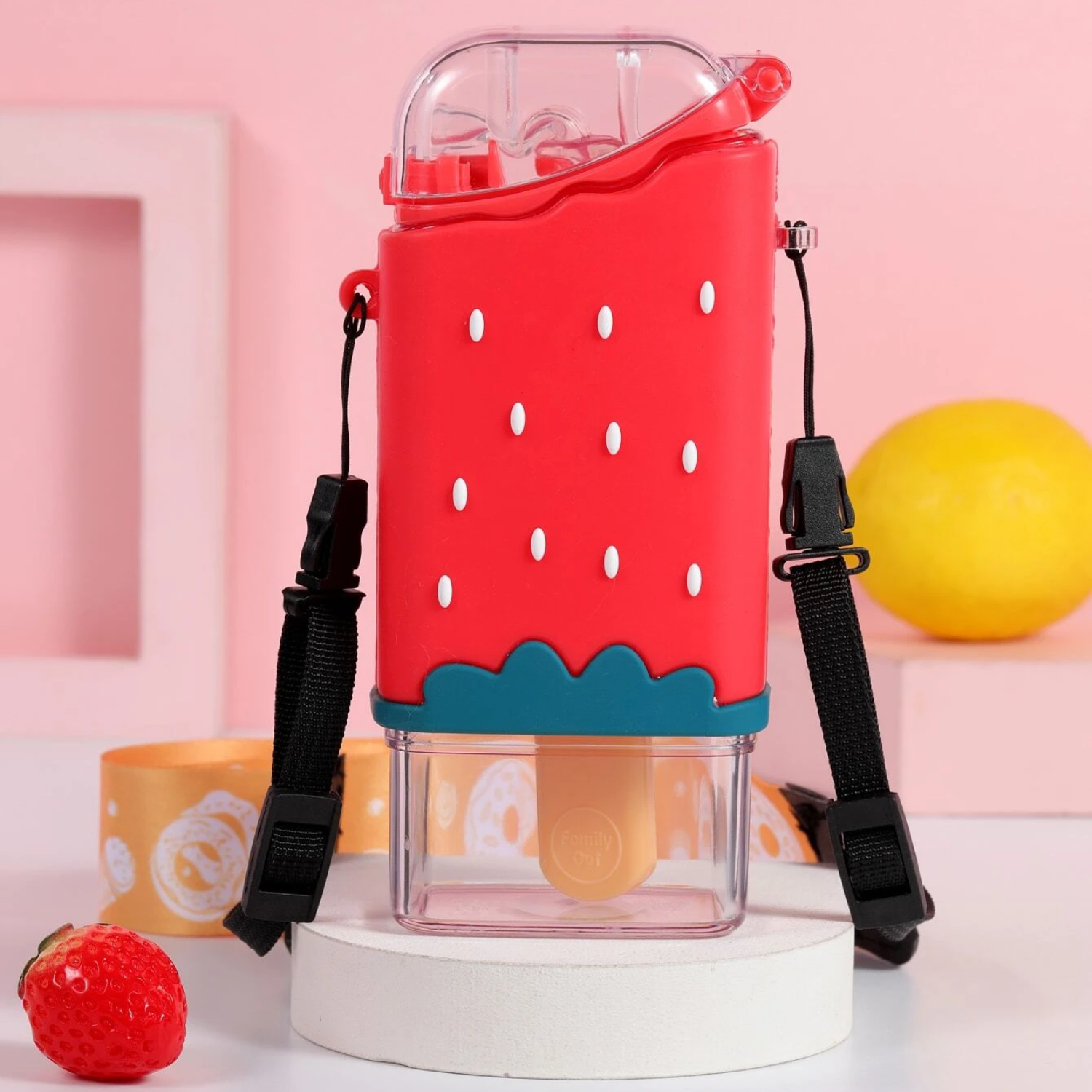 Botella Antiderrame Helado Fresa 380ml