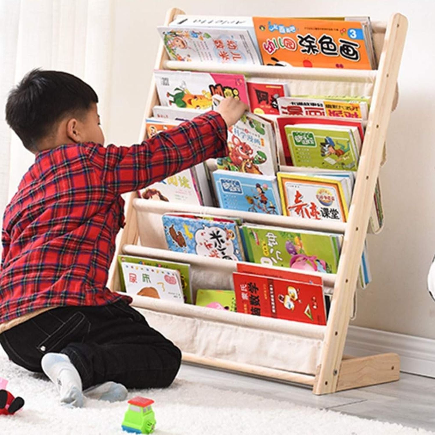 Librero de Madera Diseño Blanco Infantil