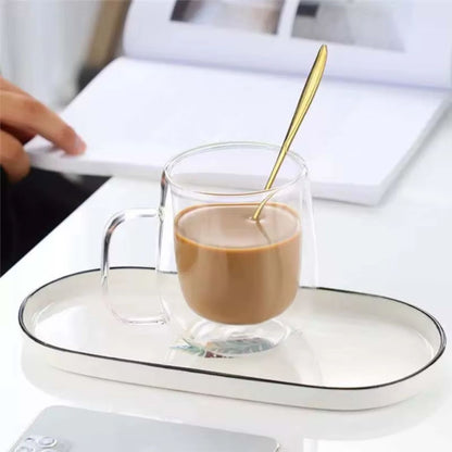 Taza De Cafe Doble Vidrio 250 Ml