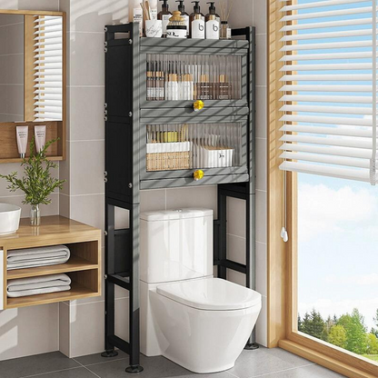 Estante de Lavandería Mueble Rack Negro