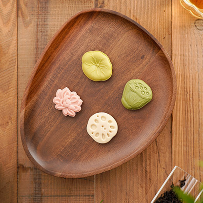 Bandeja de Madera Acacia Estilo Rústico con Patas