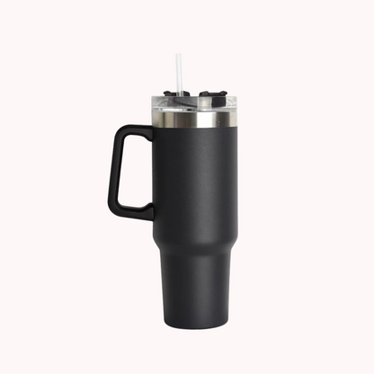 Vaso Termico con Asa Negro 1200 ml