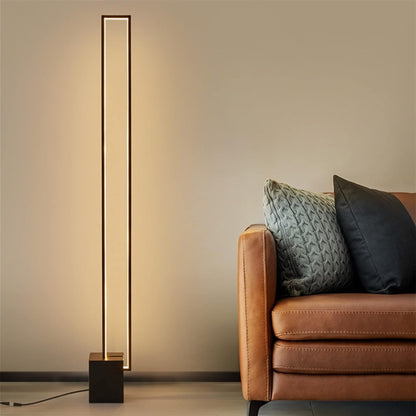 Lampara de Pie Led Rectángular Negro