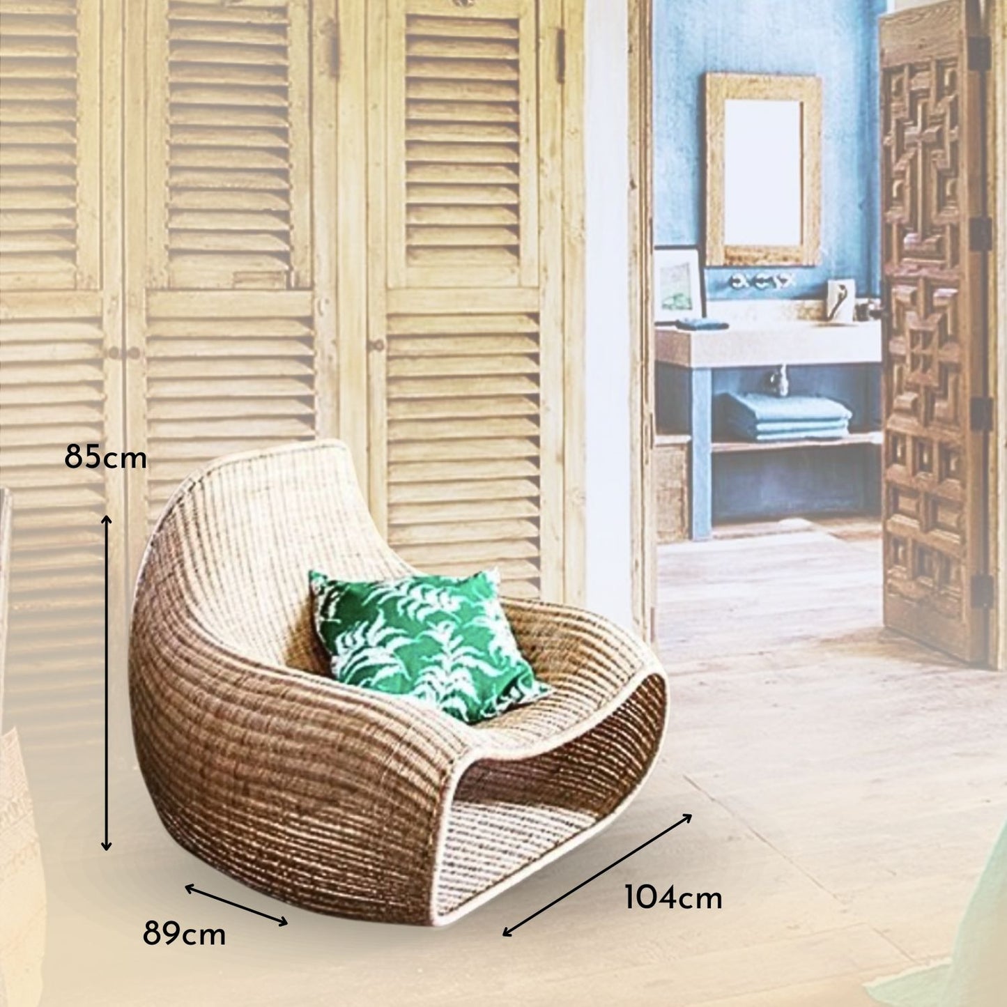 Poltrona Terraza y Balcon Ratan Minimalista