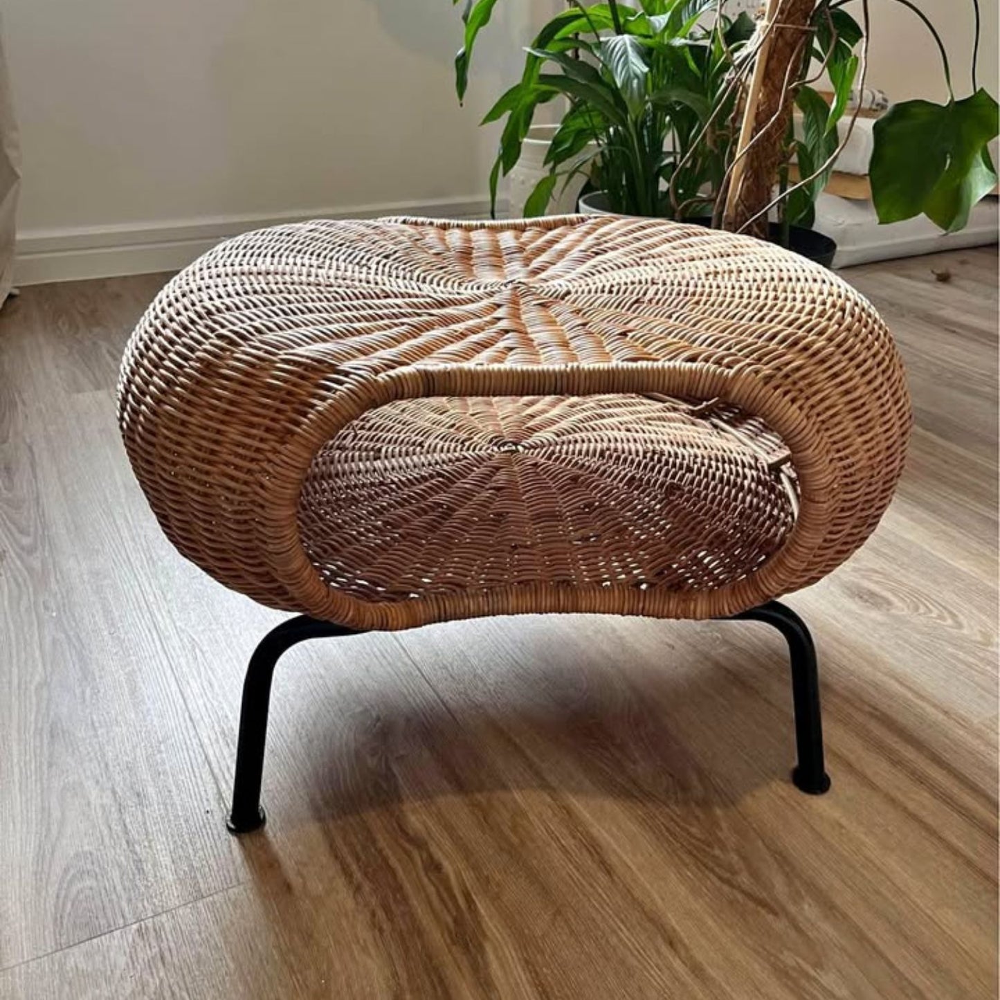 Mesa Otomana Apoyapiés Rattan Minimalista