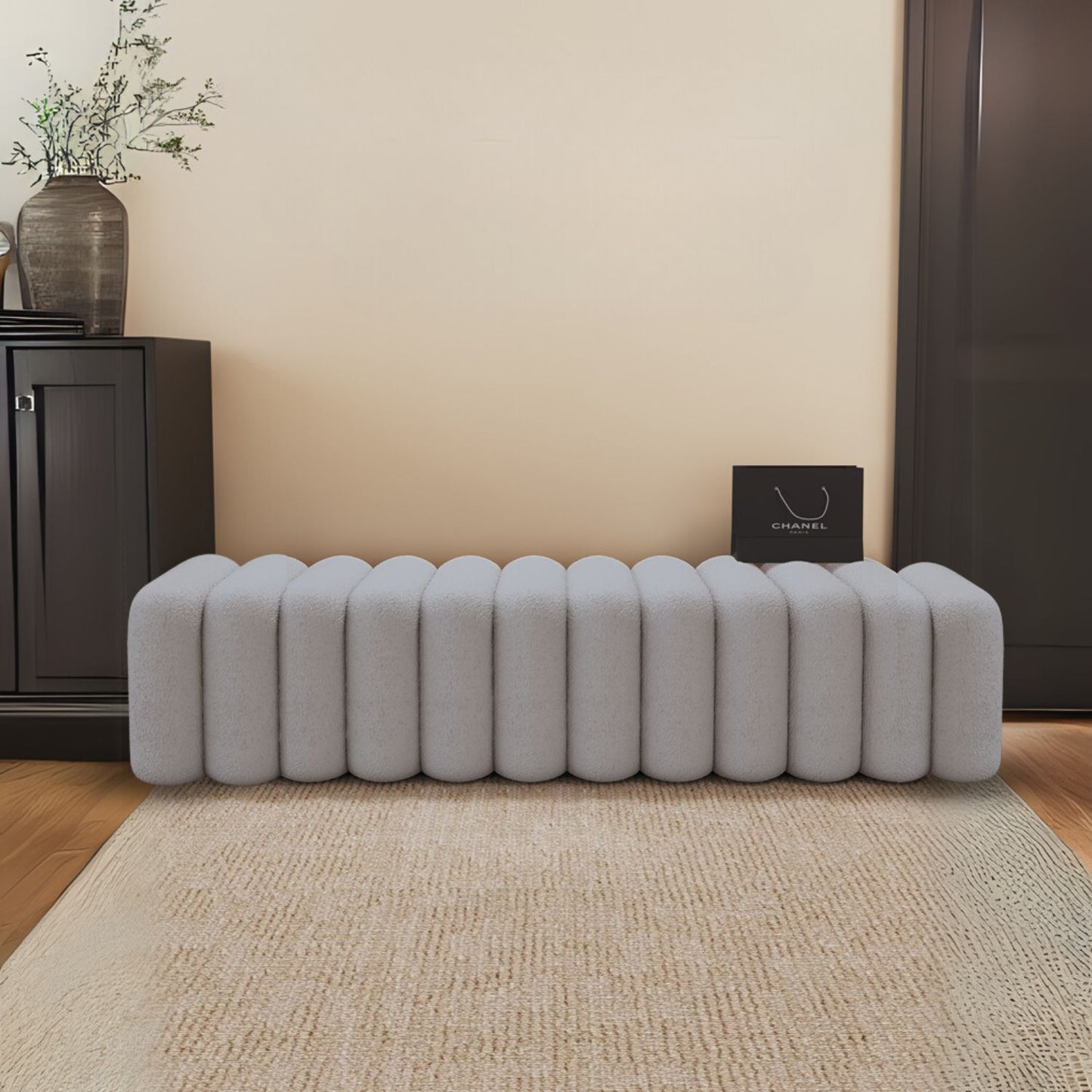 Banqueta Deco Acolchado Sherpa