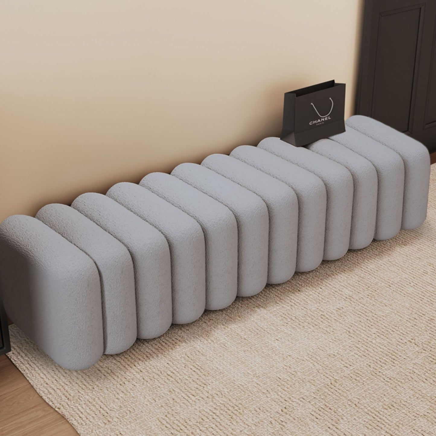 Banqueta Deco Acolchado Sherpa