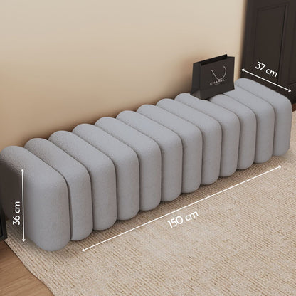 Banqueta Deco Acolchado Sherpa