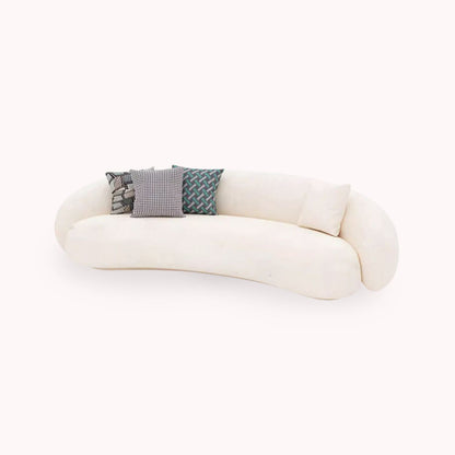 Sofá Curvo Estilo Moderno Sherpa 4 Cuerpos