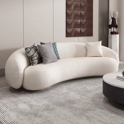 Sofá Curvo Estilo Moderno Sherpa 4 Cuerpos