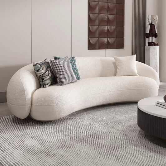 Sofá Curvo Estilo Moderno Sherpa 4 Cuerpos