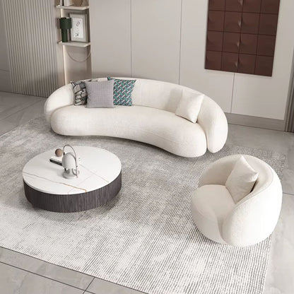 Sofá Curvo Estilo Moderno Sherpa 4 Cuerpos