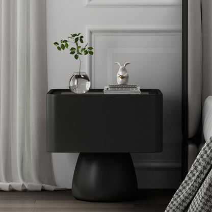 Velador Moderno Cajón Estilo Nórdico Negro
