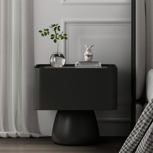 Velador Moderno Cajón Estilo Nórdico Negro