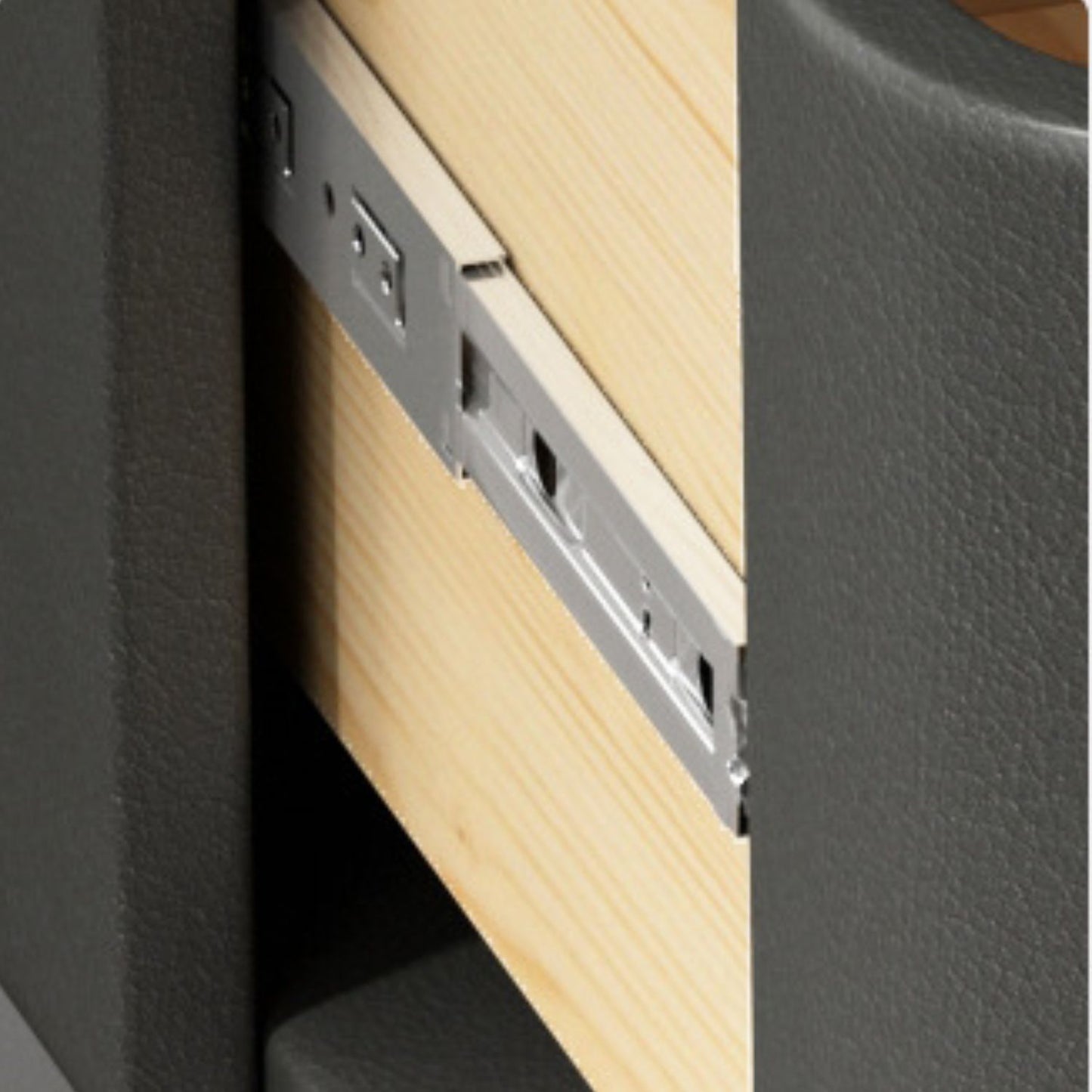 Velador Moderno Cajón Estilo Nórdico Negro