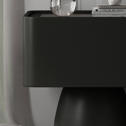 Velador Moderno Cajón Estilo Nórdico Negro