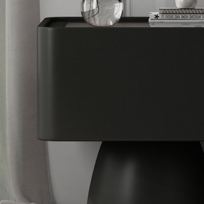 Velador Moderno Cajón Estilo Nórdico Negro